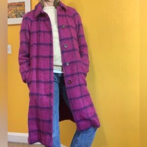 Rannoch Designs by Tom Gilbey Vintage 1960s Wool/Mohair Plaid Coat 8